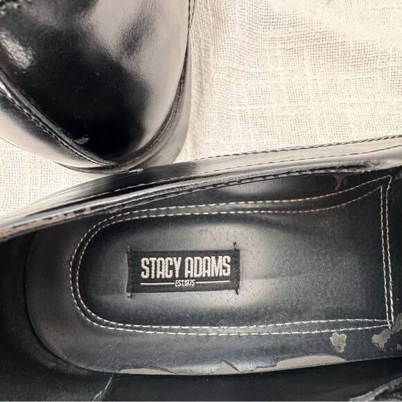 Stacy Adams Cassidy Mens Moc-Toe Slip-On Leather Dress Shoes SZ 9.5 - Picture 4 of 11